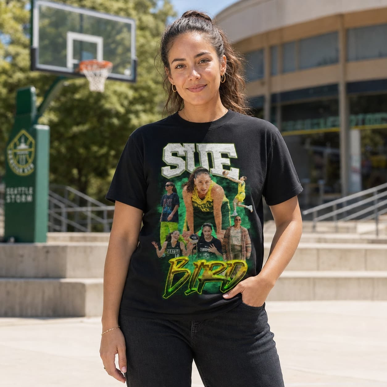 Seattle Storm Sue Bird Exclusive Retro Basketball Shirt