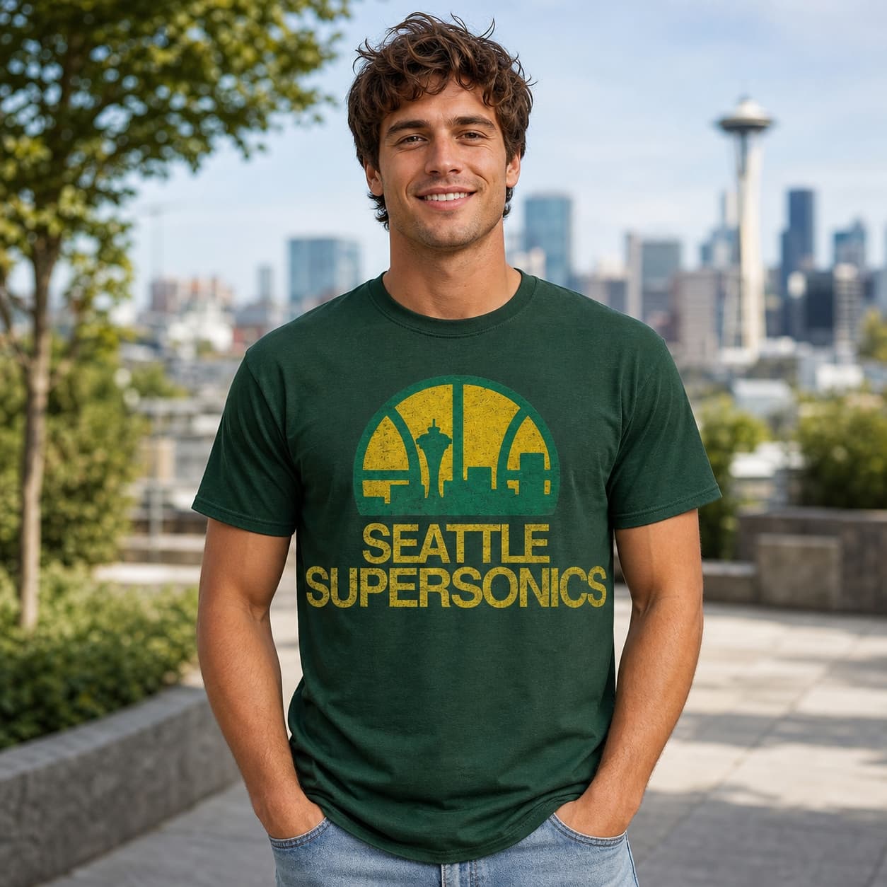 Seattle Supersonics Retro Basketball 1975 Shirt