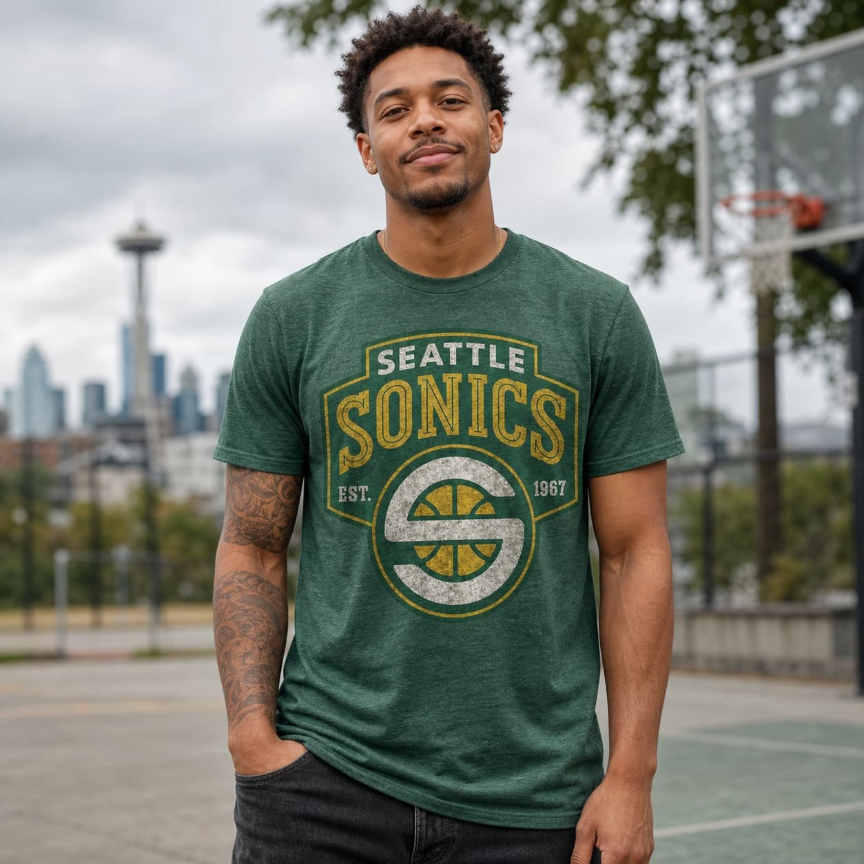 Seattle Supersonics Retro Basketball 1995 Shirt