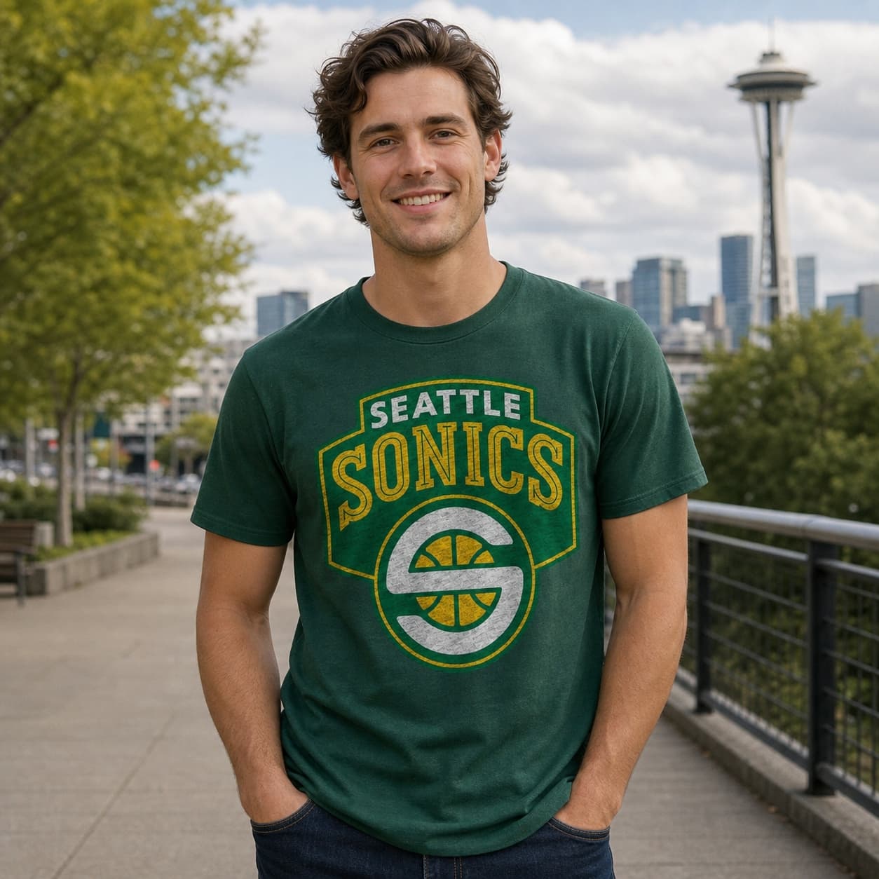 Seattle Supersonics Retro Basketball 2001 Shirt
