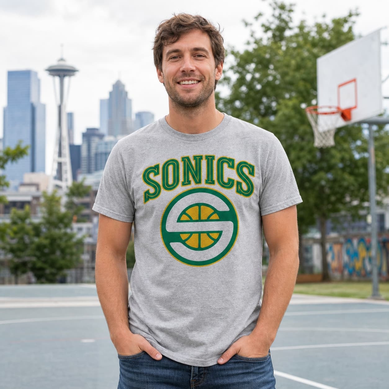 Seattle Supersonics Retro Basketball 2002 Shirt