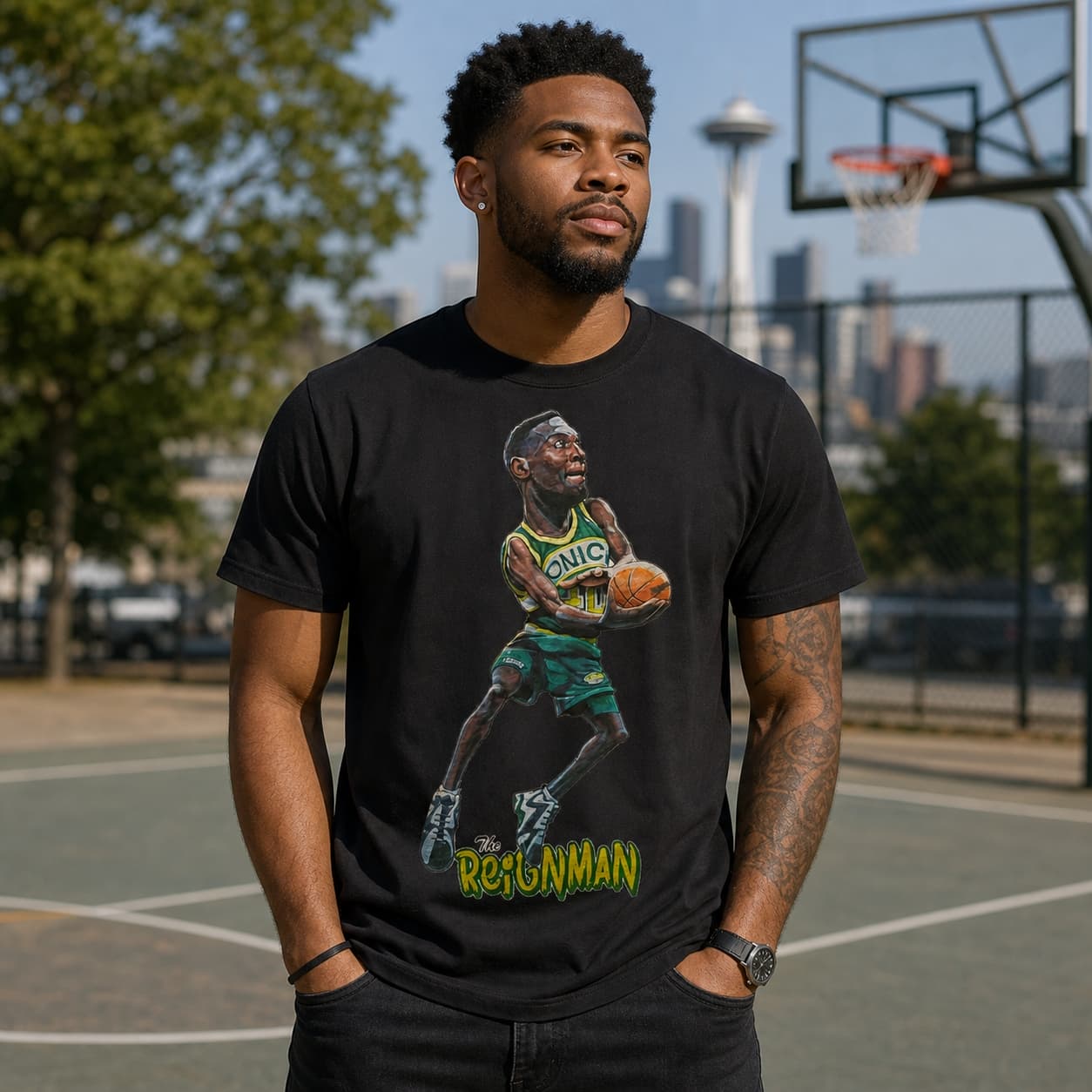 Seattle SuperSonics Retro Shawn Kemp Basketball 1993 Shirt