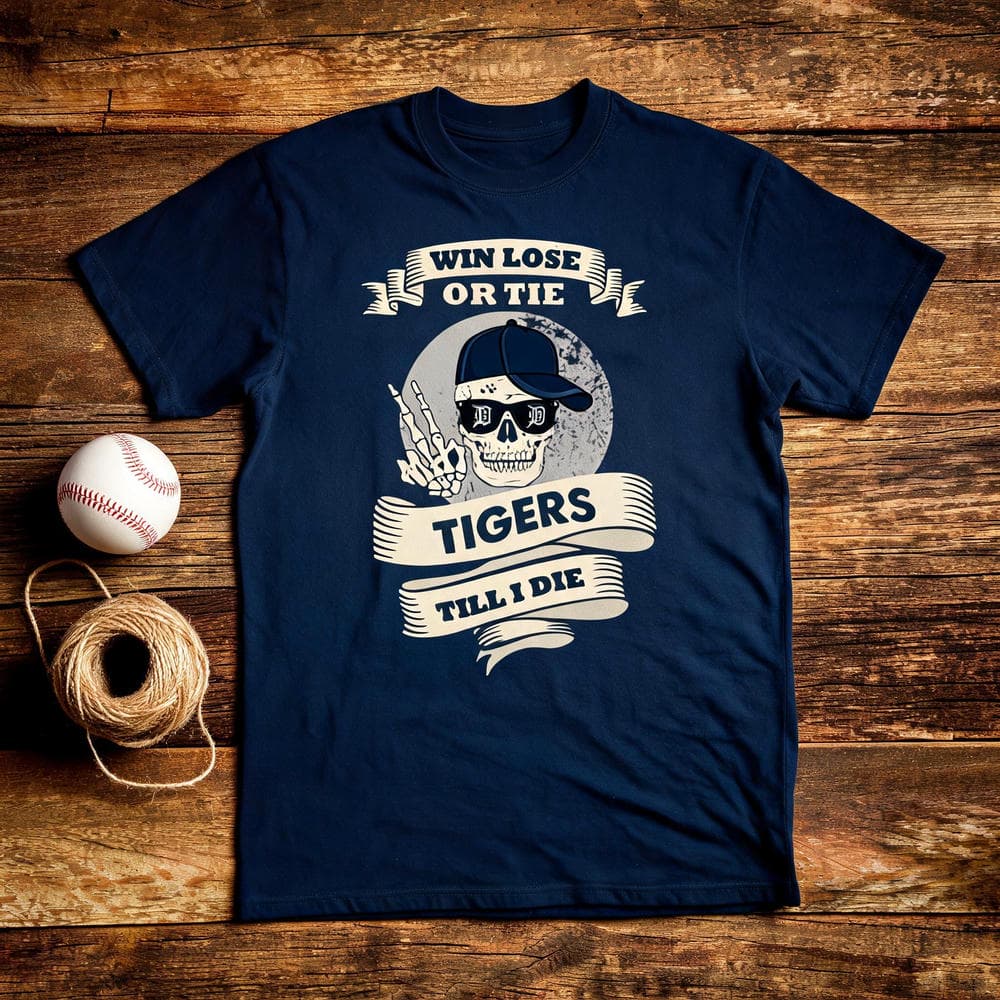 Skull Say Hi Detroit Tigers T Shirts