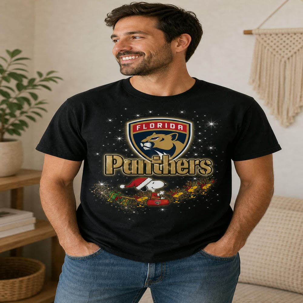 Snoopy Christmas Florida Panthers T Shirts