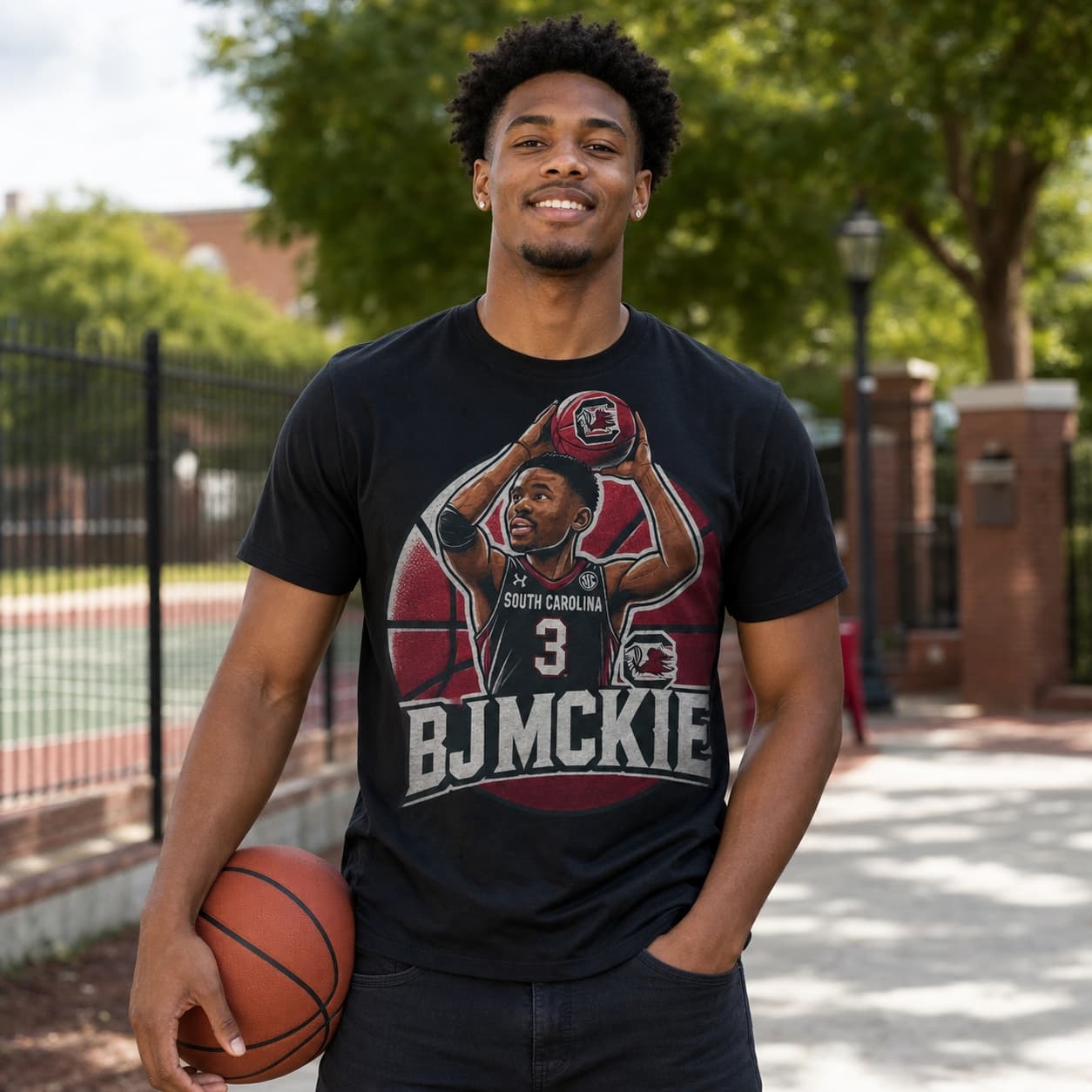 South Carolina Gamecocks BJ McKie Exclusive Retro March Madness Basketball Shirt