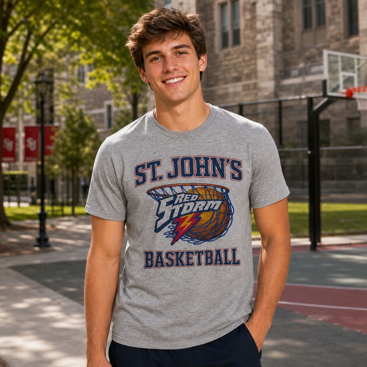 St. John’s Red Storm Retro Basketball T-Shirt