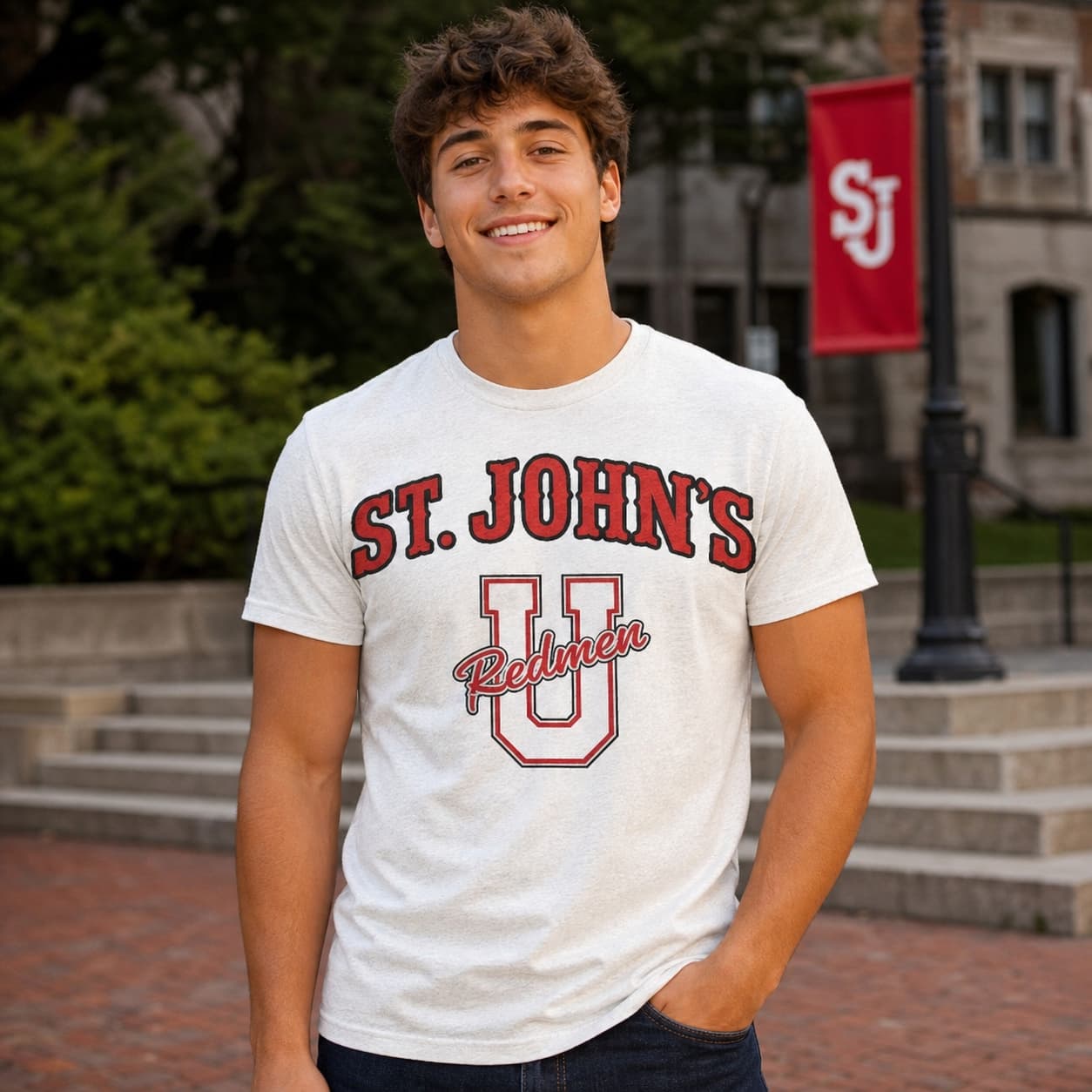 St. John’s Redmen 1950 Retro Basketball T-Shirt
