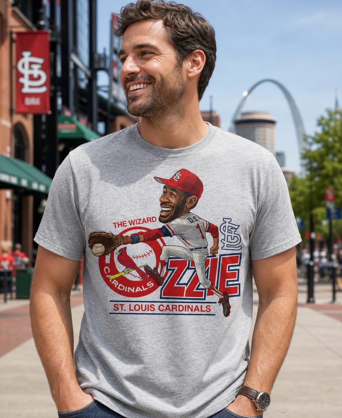 St. Louis Cardinals Ozzie Smith Exclusive Retro Baseball 1986 Artwork Shirt