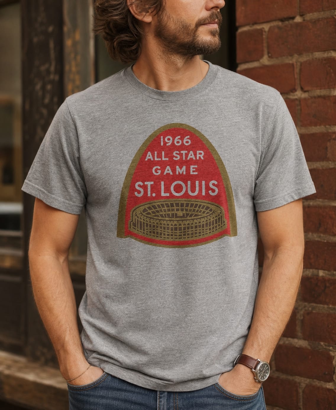 St. Louis Cardinals Retro All Star Game Baseball 1966 Artwork T-Shirt