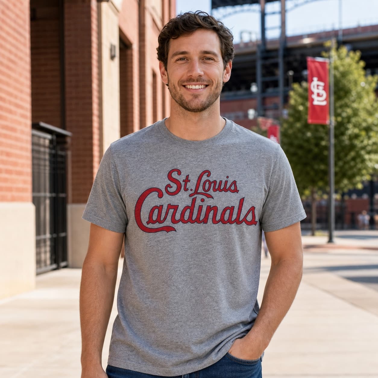 St. Louis Cardinals Retro Baseball 1957 Artwork T-Shirt