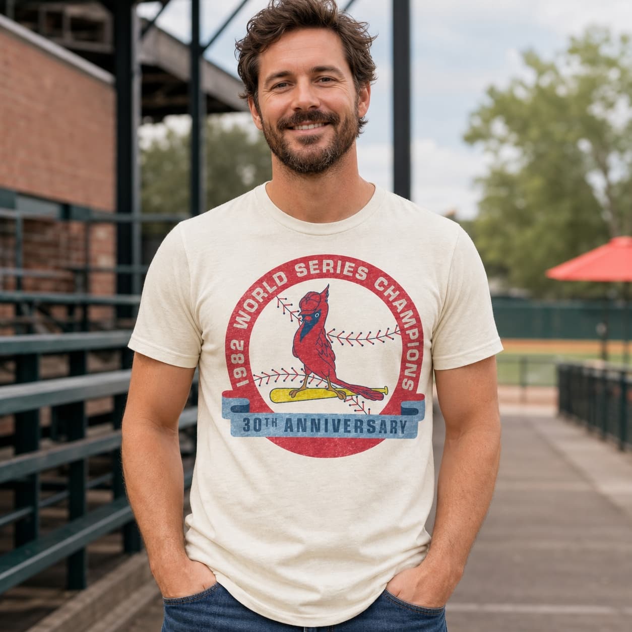 St. Louis Cardinals Retro World Series Champions Baseball 1982 Artwork Shirt