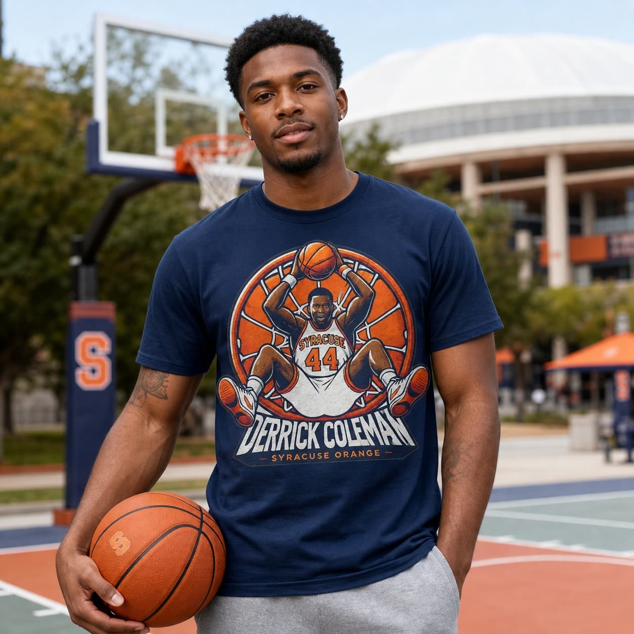 Syracuse Orange Derrick Coleman Exclusive Retro March Madness Basketball Shirt