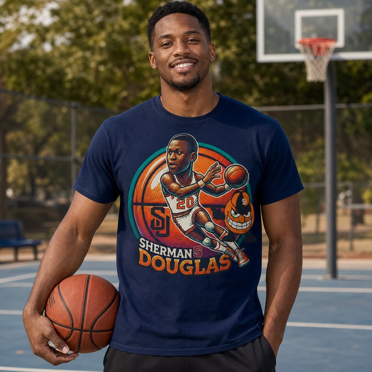 Syracuse Orange Sherman Douglas Exclusive Retro March Madness Basketball Shirt