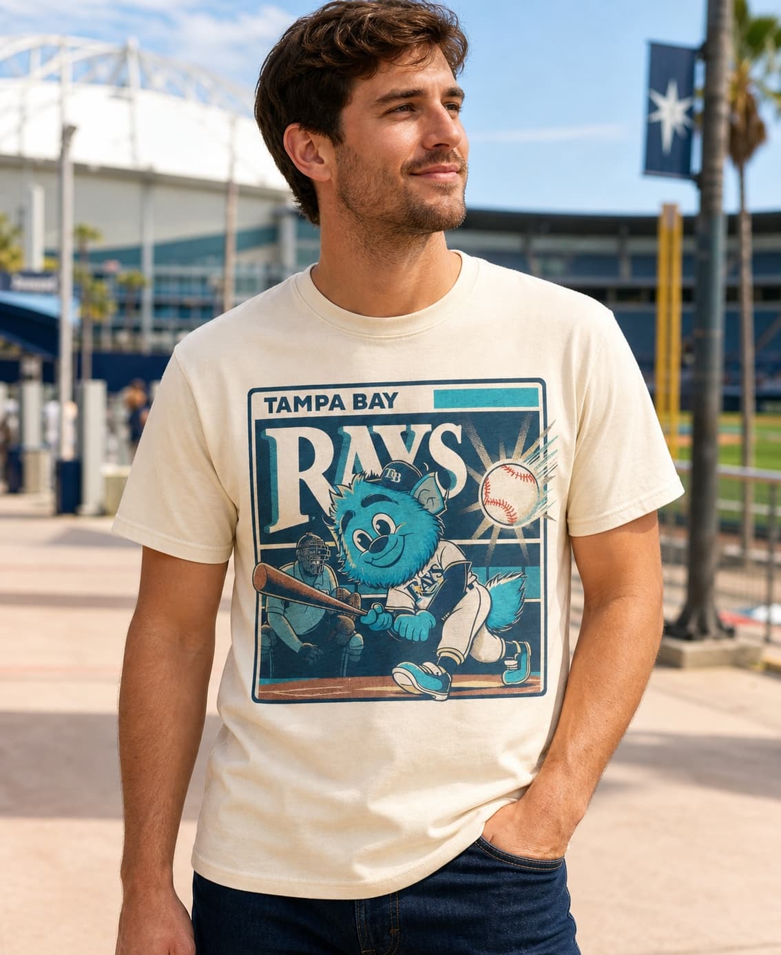 Tampa Bay Rays Retro Baseball Mascot 2006 Artwork Shirt