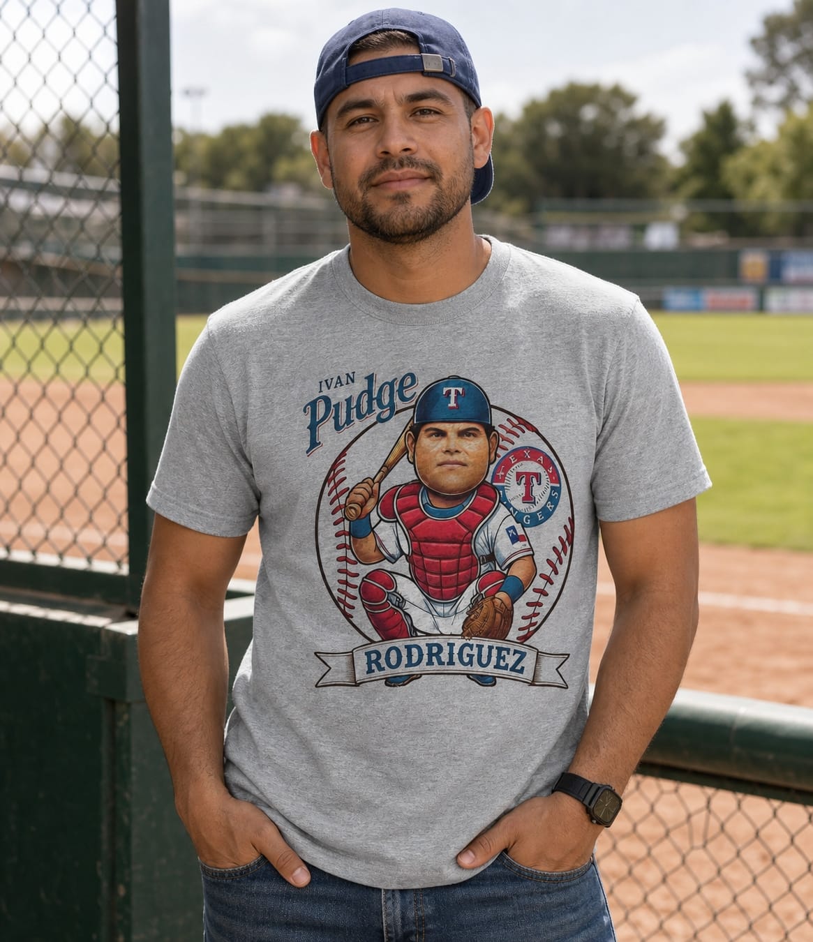 Texas Rangers Ivan Pudge Rodriguez Exclusive Retro Baseball Artwork Shirt