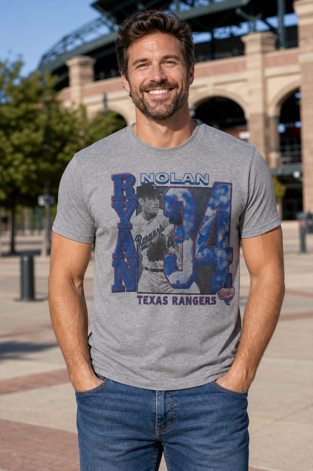 Texas Rangers Nolan Ryan Retro Baseball 1990 Artwork Shirt