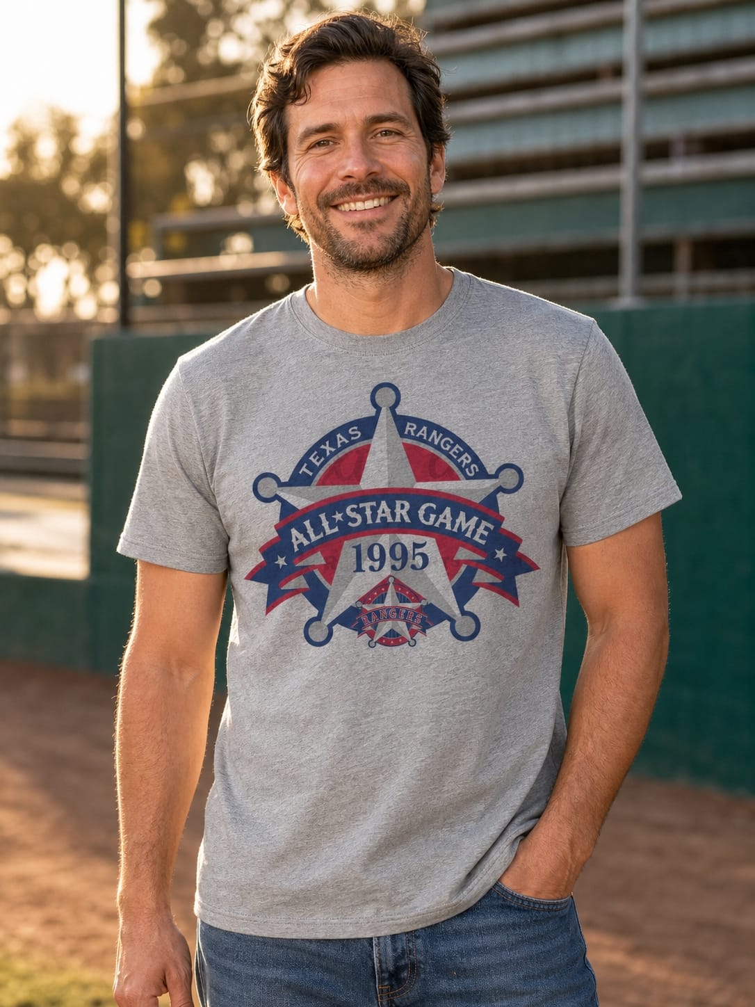 Texas Rangers Retro All Star Game Baseball 1995 Artwork Shirt