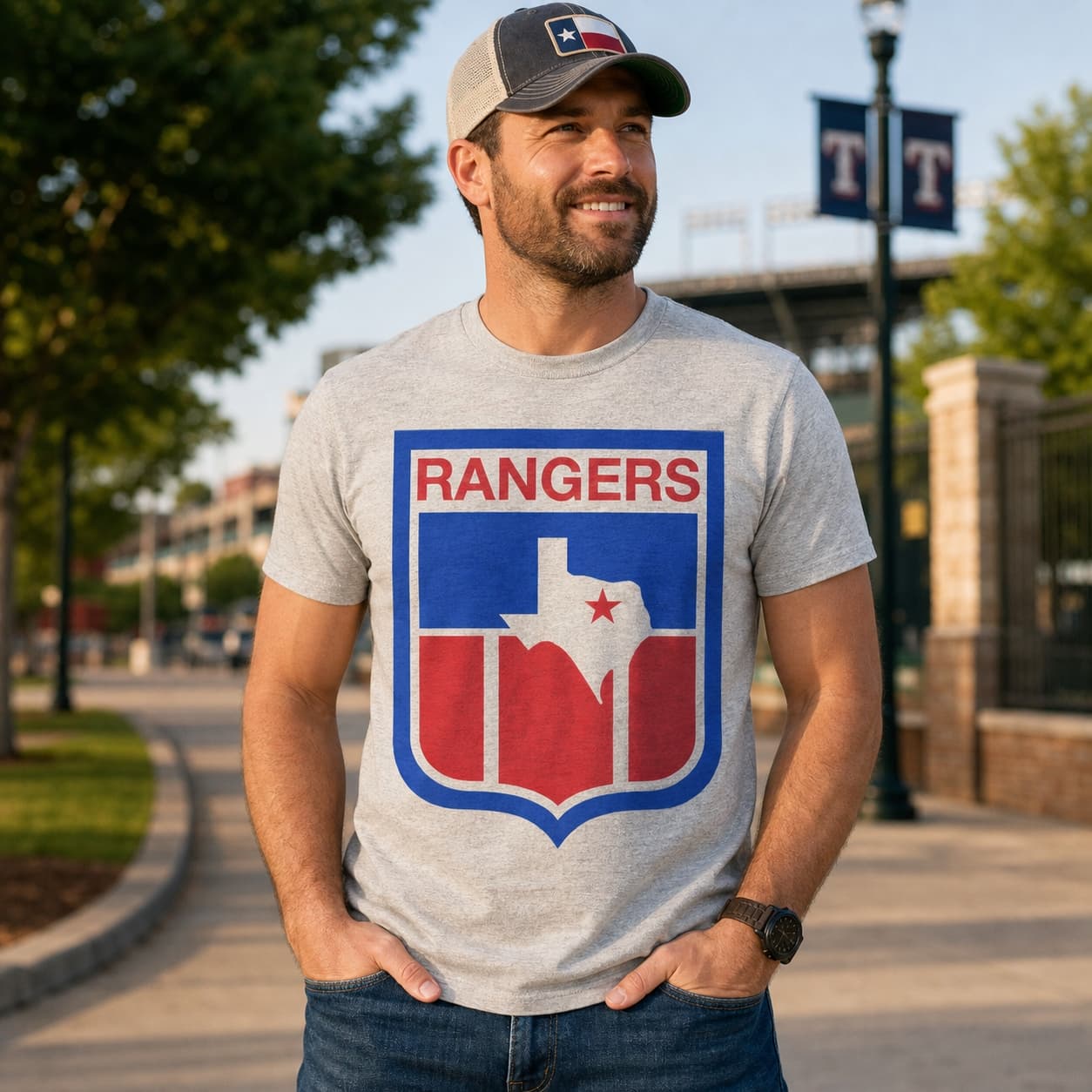 Texas Rangers Retro Baseball 1977 Artwork Shirt