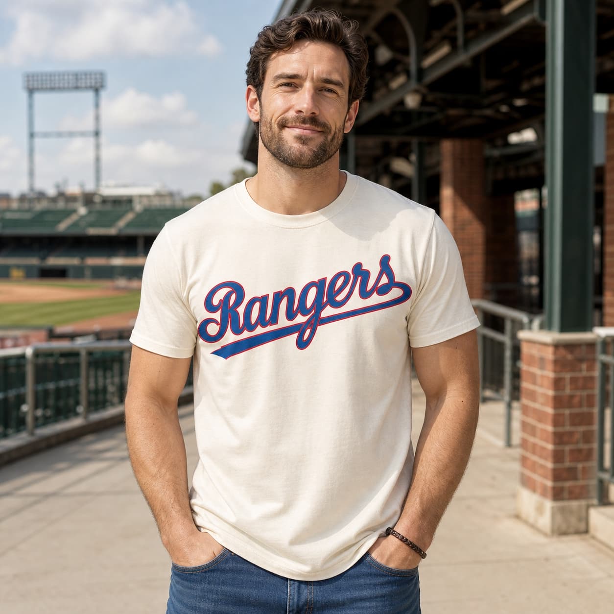 Texas Rangers Retro Baseball 1984 Artwork Jersey Lettering Shirt