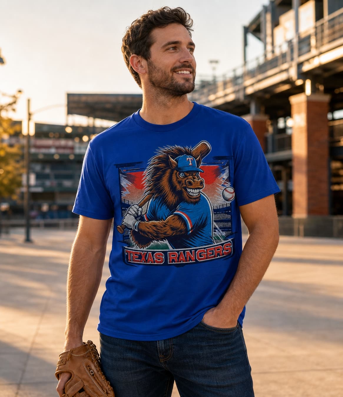 Texas Rangers Retro Baseball Mascot 1992 Artwork Shirt