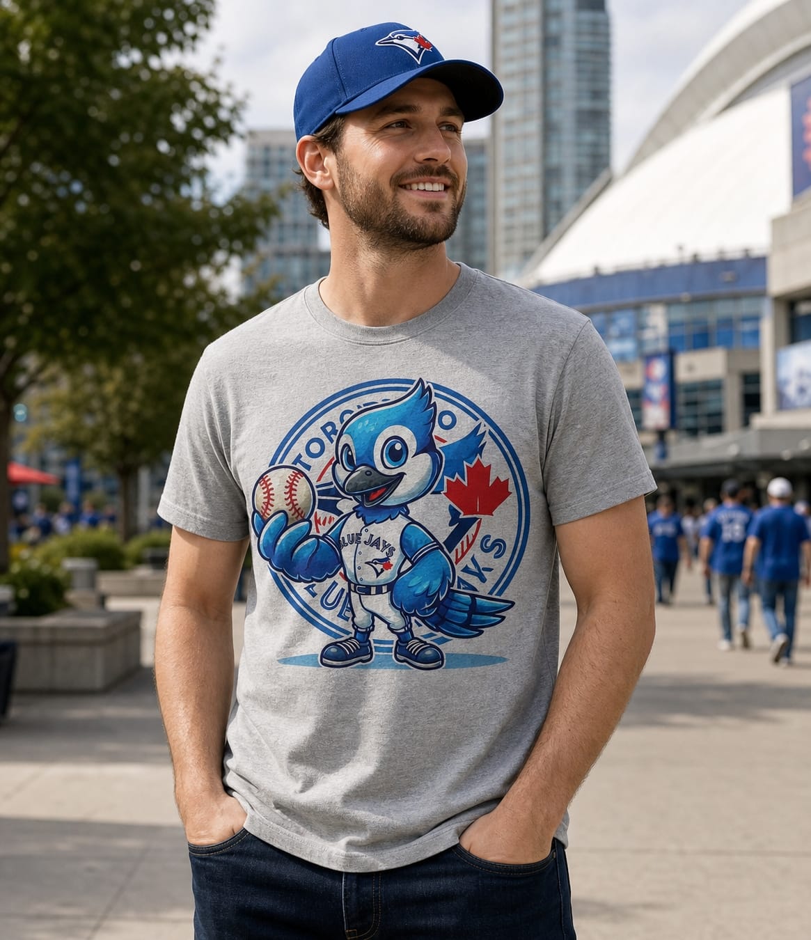 Toronto Blue Jays Exclusive Retro Baseball Mascot Artwork Shirt