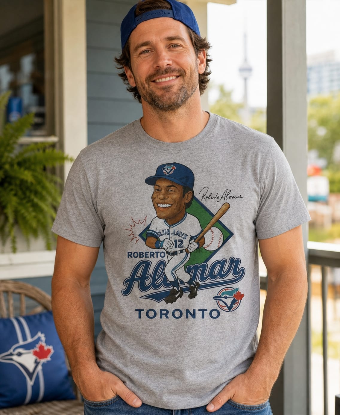 Toronto Blue Jays Roberto Alomar Exclusive Retro Baseball Caricature 1992 Artwork T-Shirt