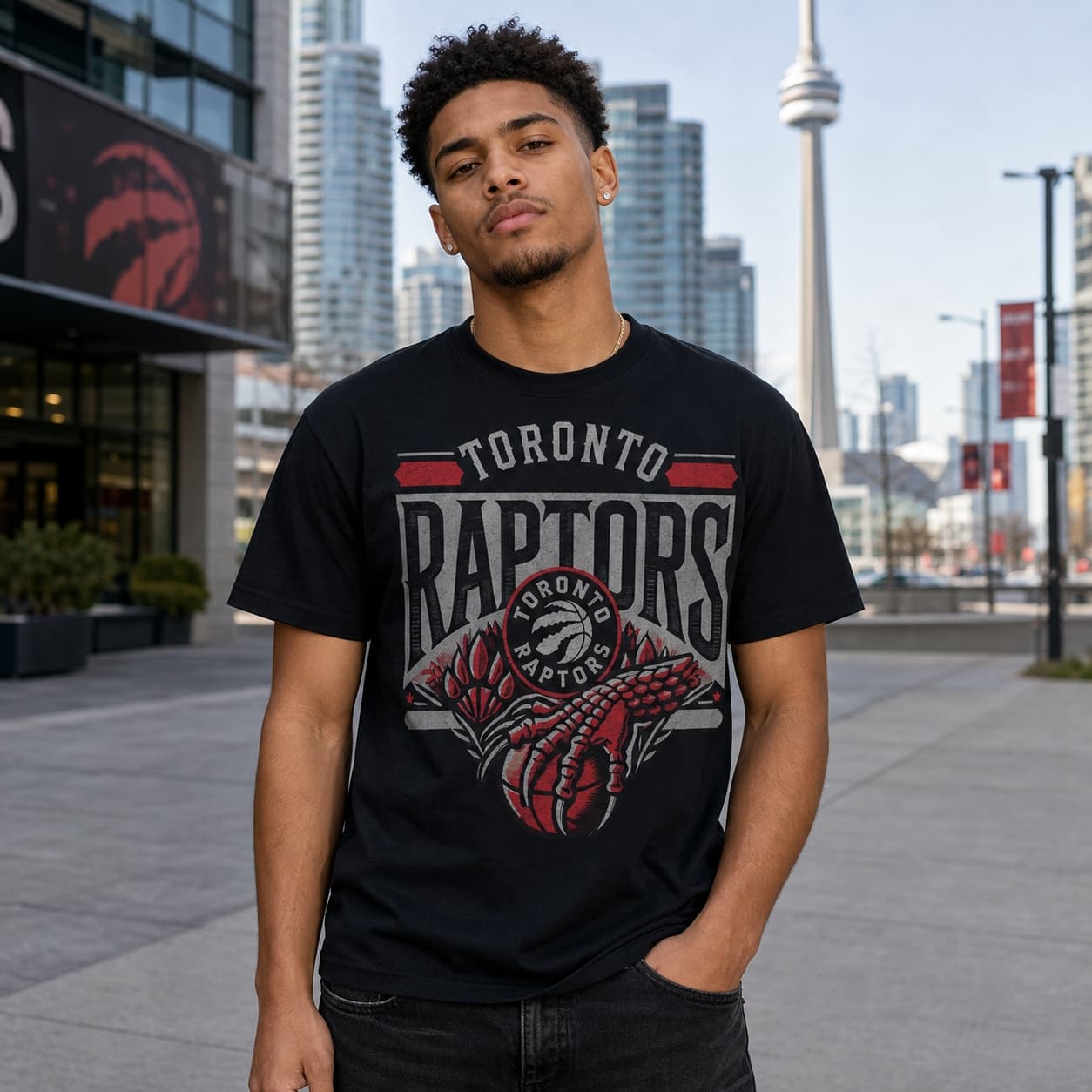 Toronto Raptors Exclusive Retro Montage Basketball Shirt