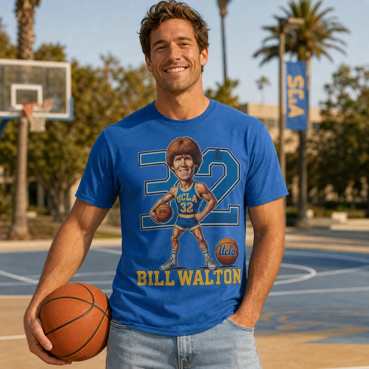UCLA Bruins Bill Walton Exclusive Retro Basketball 1972 Shirt