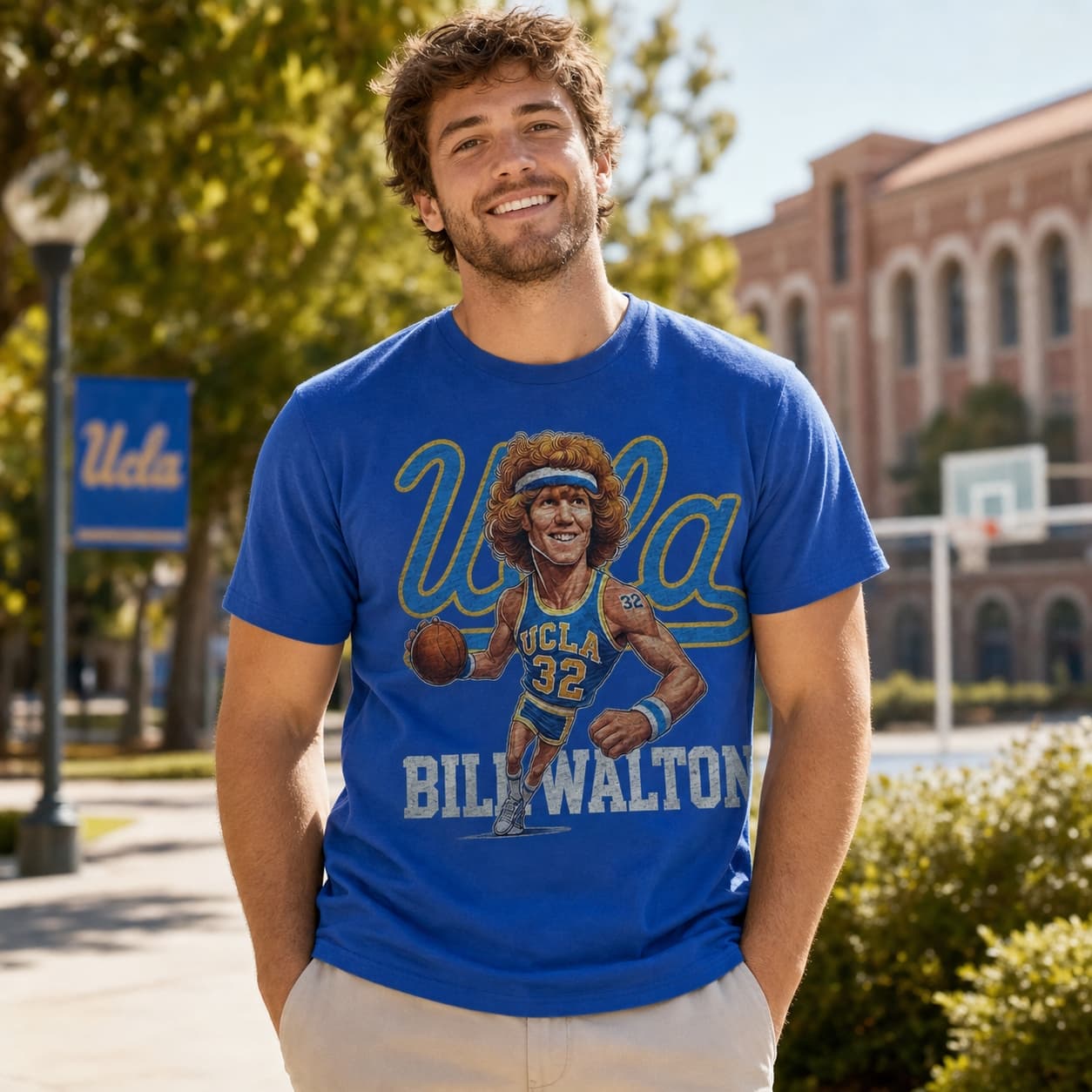 UCLA Bruins Bill Walton Exclusive Retro Basketball 1973 Shirt