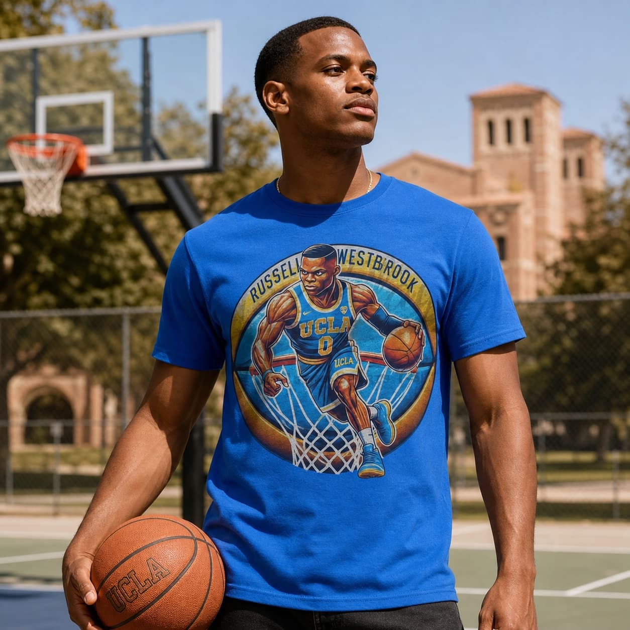 UCLA Bruins Russell Westbrook Exclusive Retro March Madness Basketball Shirt