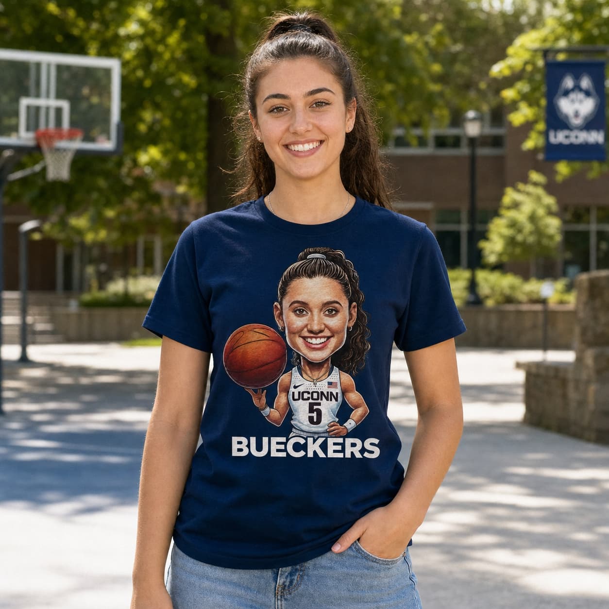UConn Huskies Paige Bueckers Exclusive Retro March Madness Basketball Shirt