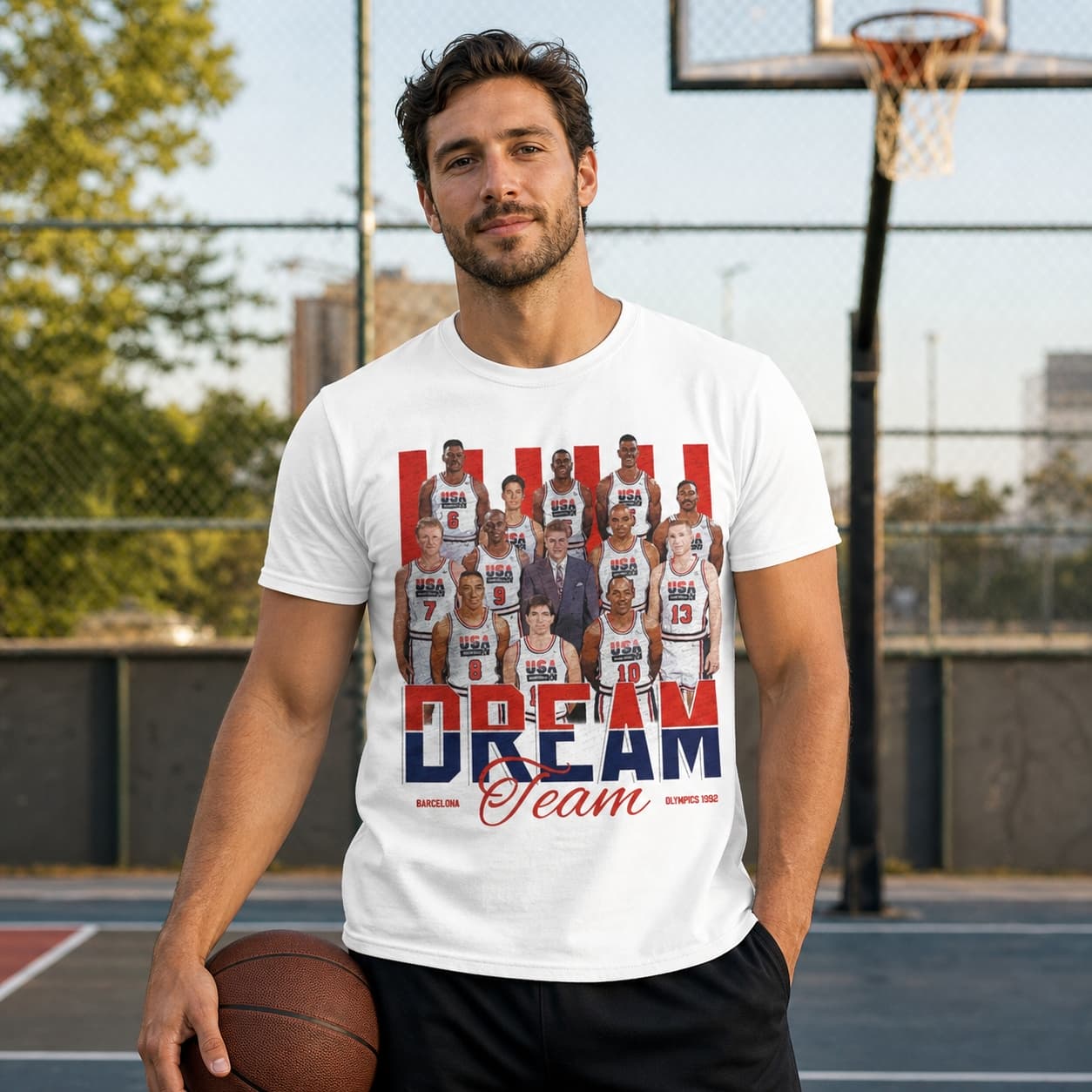 USA Dream Team Olympics Retro Basketball 1992 T-Shirt