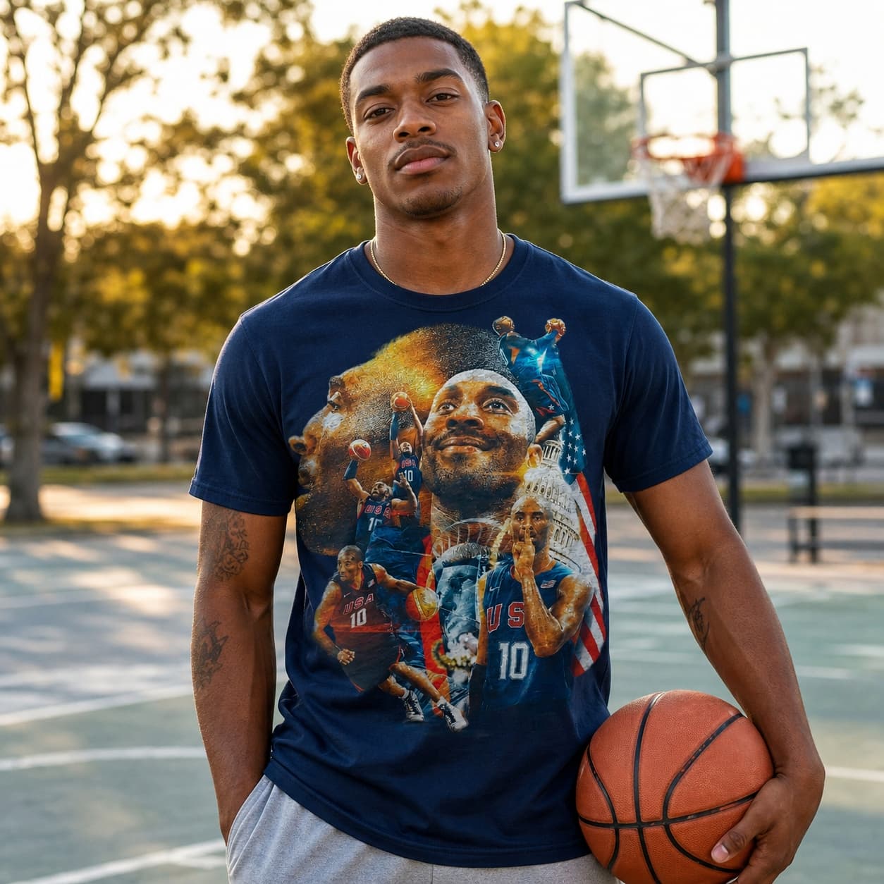 USA Olympics Kobe Bryant Exclusive Retro Basketball Shirt