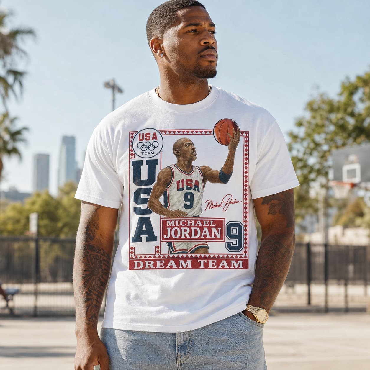 USA Olympics Michael Jordan Dream Team Exclusive Retro Basketball 1992 Shirt