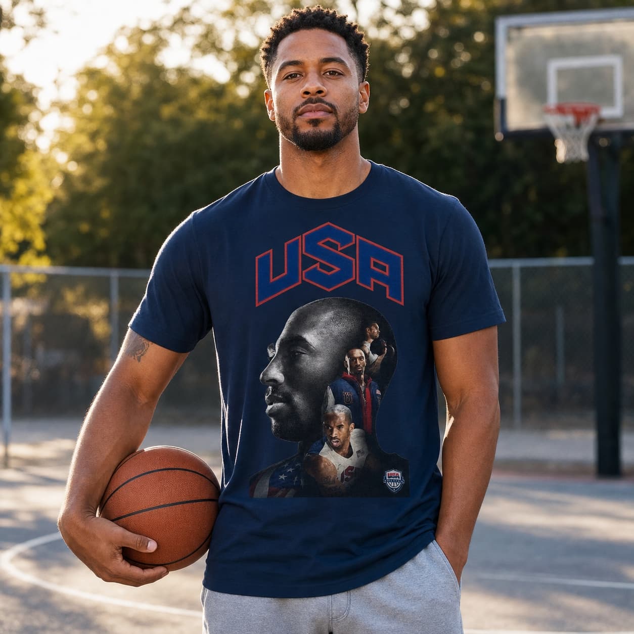 USA Olympics Redeem Team Retro Kobe Bryant Basketball Shirt