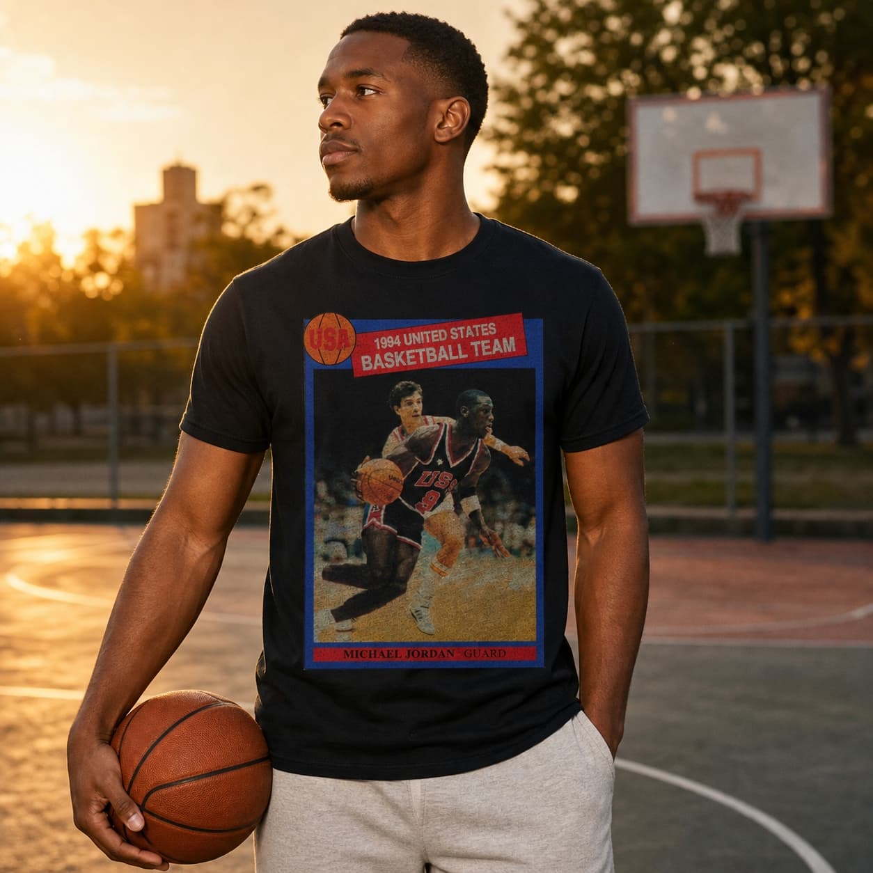 USA Olympics Retro Jordan Basketball 1984 Shirt