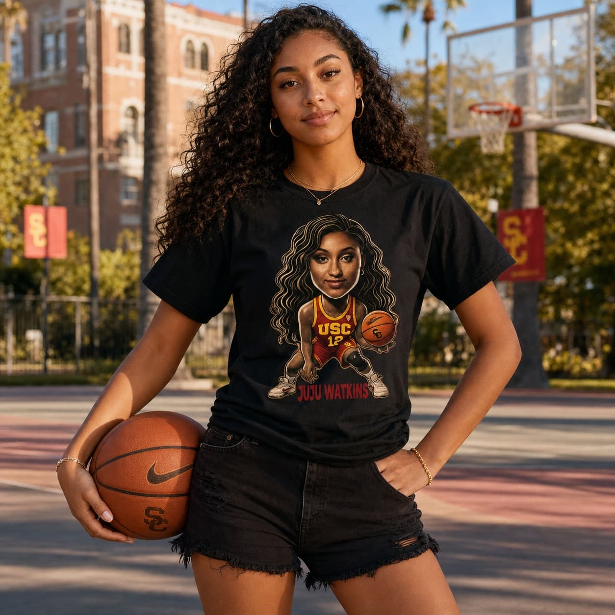 USC Trojans JuJu Watkins Exclusive Retro March Madness Basketball Shirt