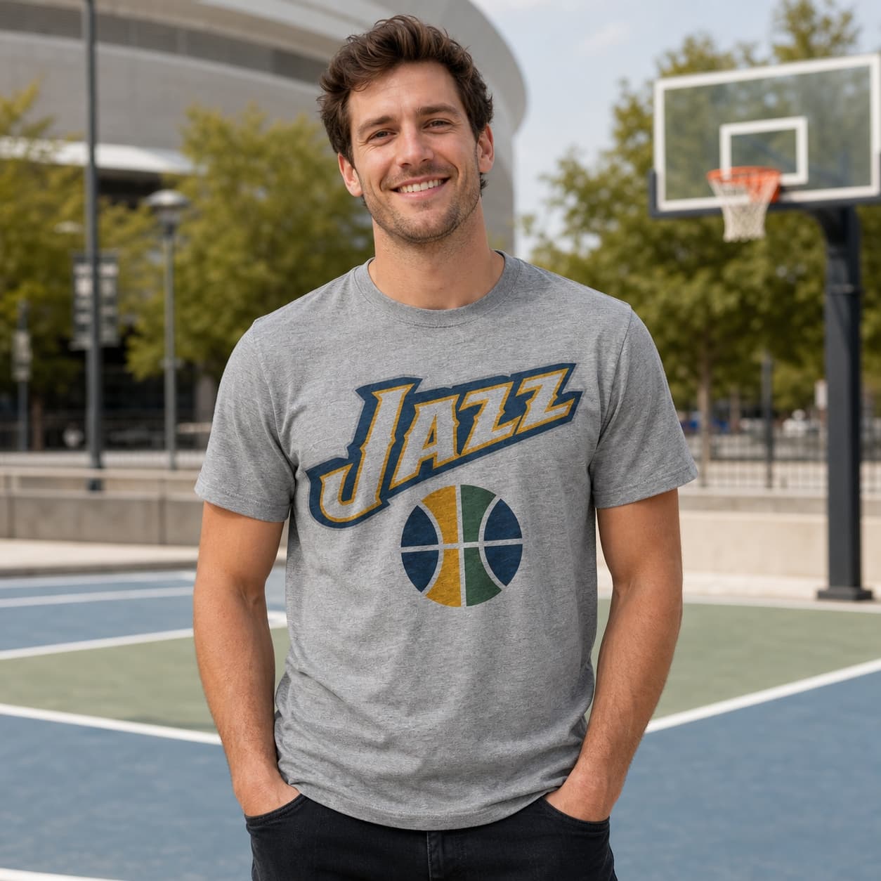 Utah Jazz Retro Basketball 1997 T-Shirt