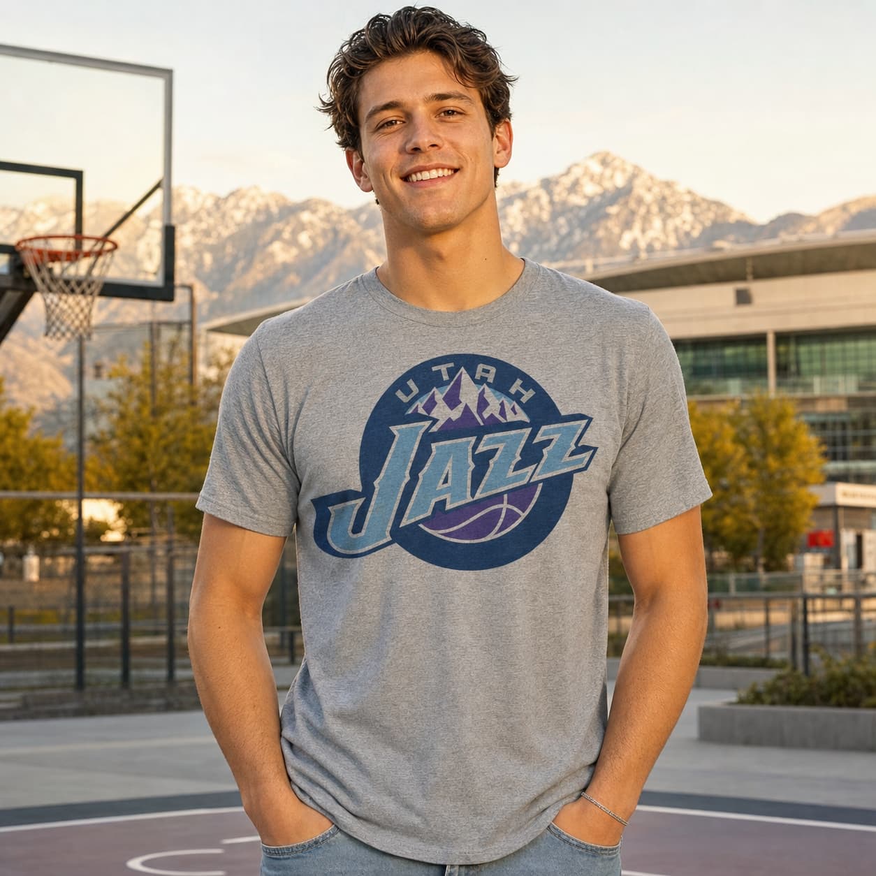 Utah Jazz Retro Basketball 2004 Shirt