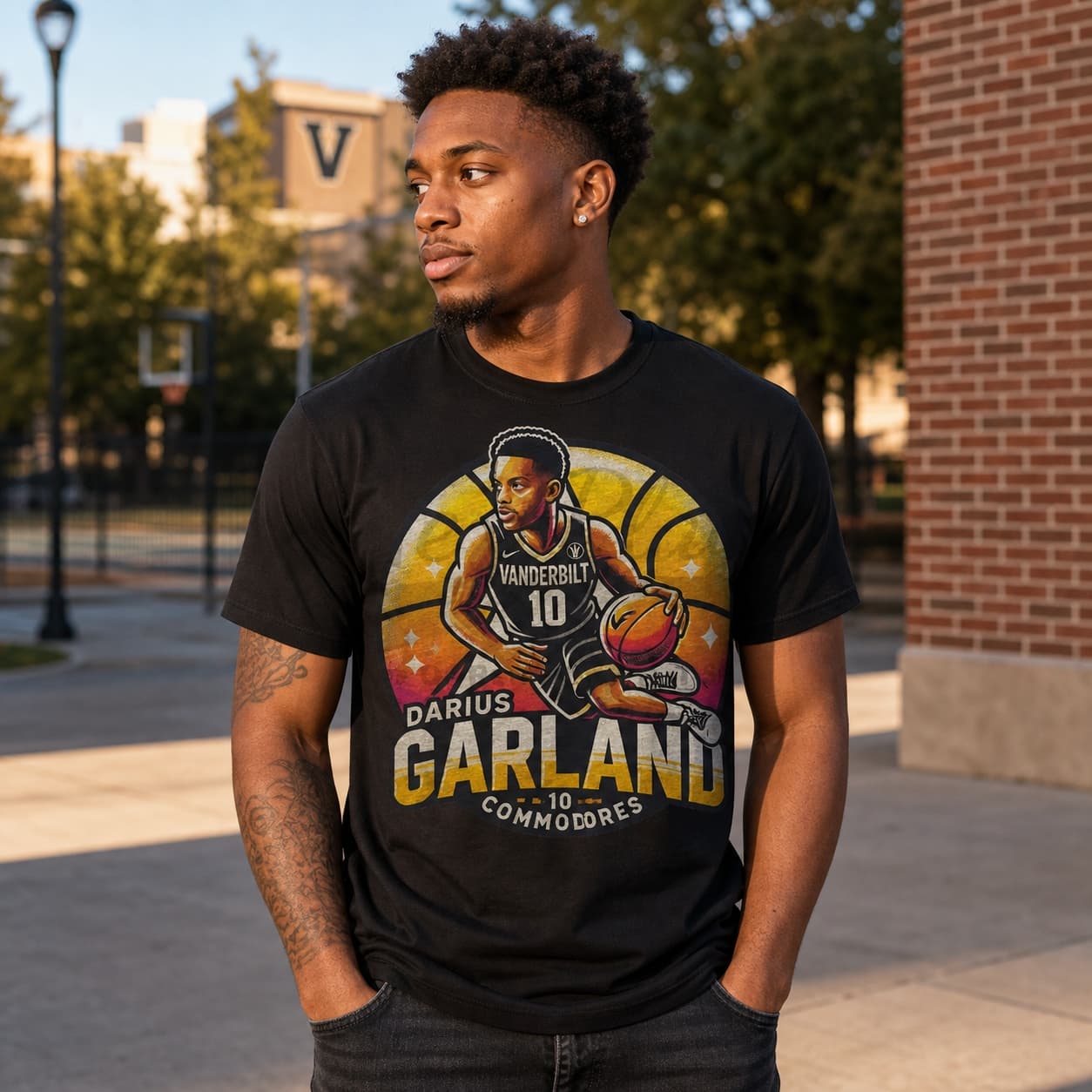 Vanderbilt Commodores Darius Garland Exclusive Retro March Madness Basketball Shirt