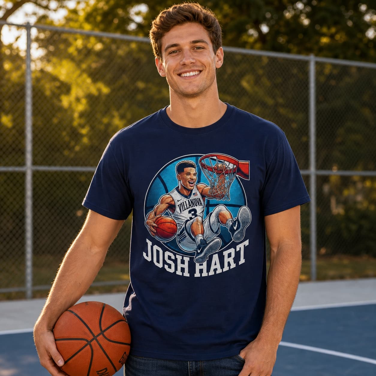 Villanova Wildcats Josh Hart Exclusive Retro March Madness Basketball Shirt