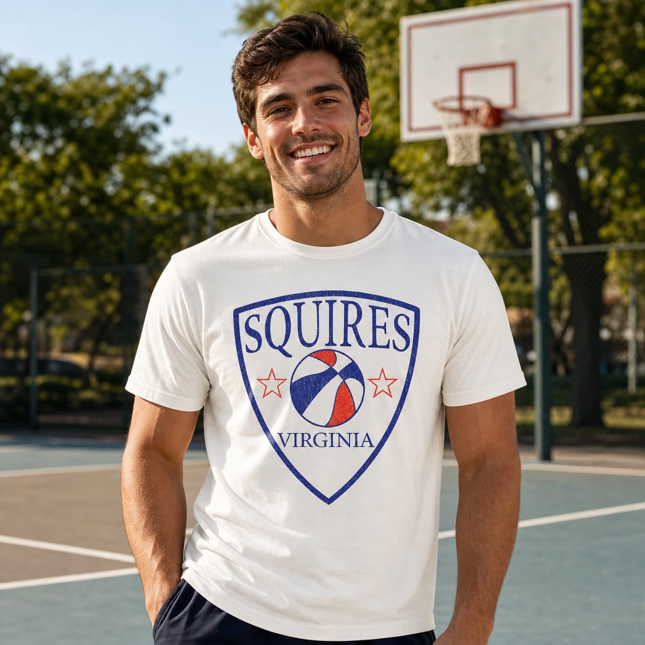 Virginia Squires Retro ABA Basketball 1973 Shirt
