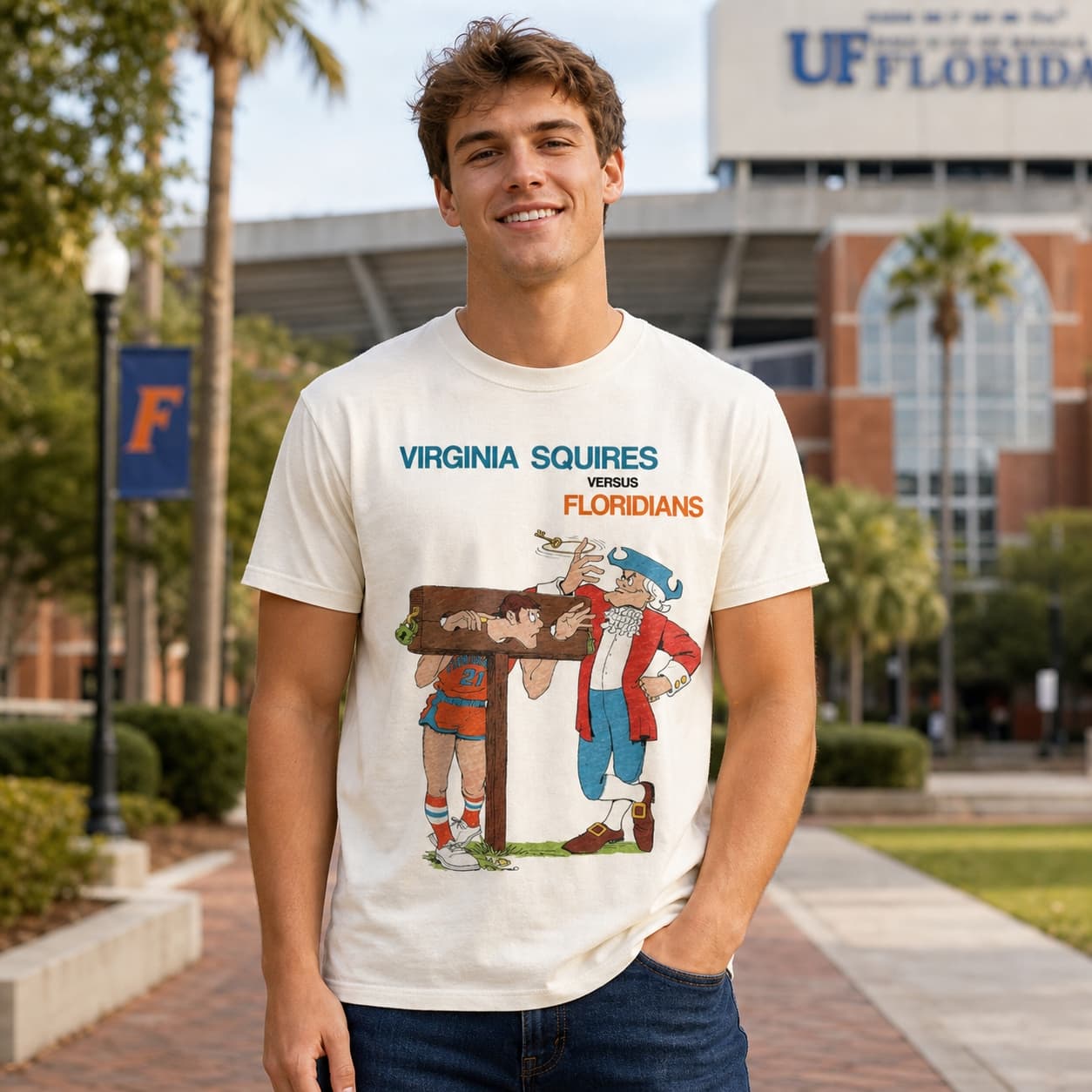 Virginia Squires vs. Floridians Retro Rivalries ABA Basketball 1971 Shirt
