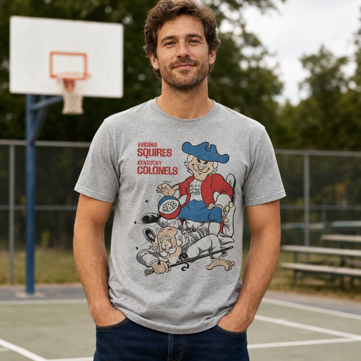 Virginia Squires vs. Kentucky Colonels Retro Rivalries ABA Basketball 1971 Shirt