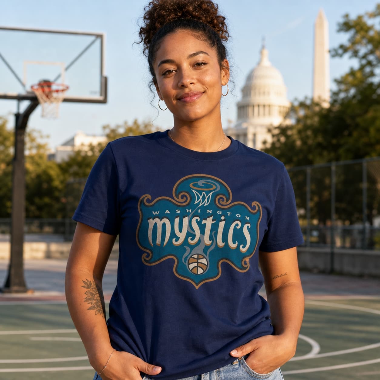 Washington Mystic Retro Basketball 1998 Shirt