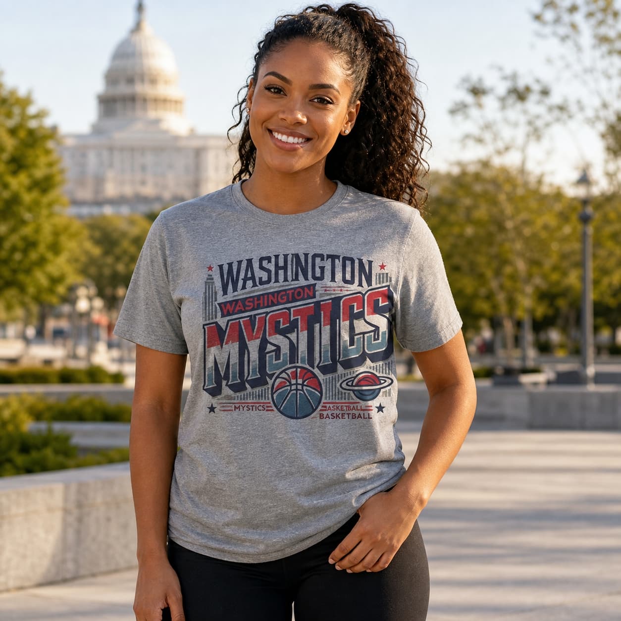 Washington Mystics Exclusive Retro Basketball Playoff Shirt