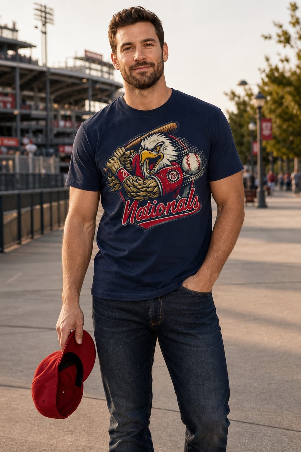 Washington Nationals Retro Baseball Mascot 1996 Artwork Shirt