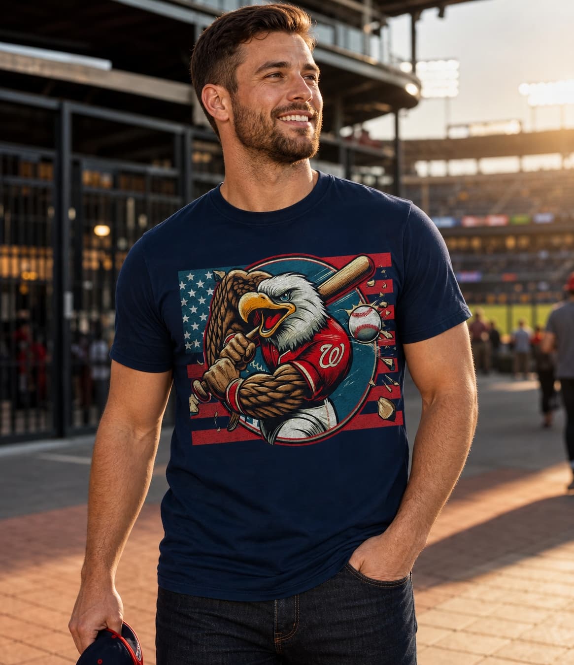 Washington Nationals Retro Baseball Mascot Mania 1995 Artwork Shirt