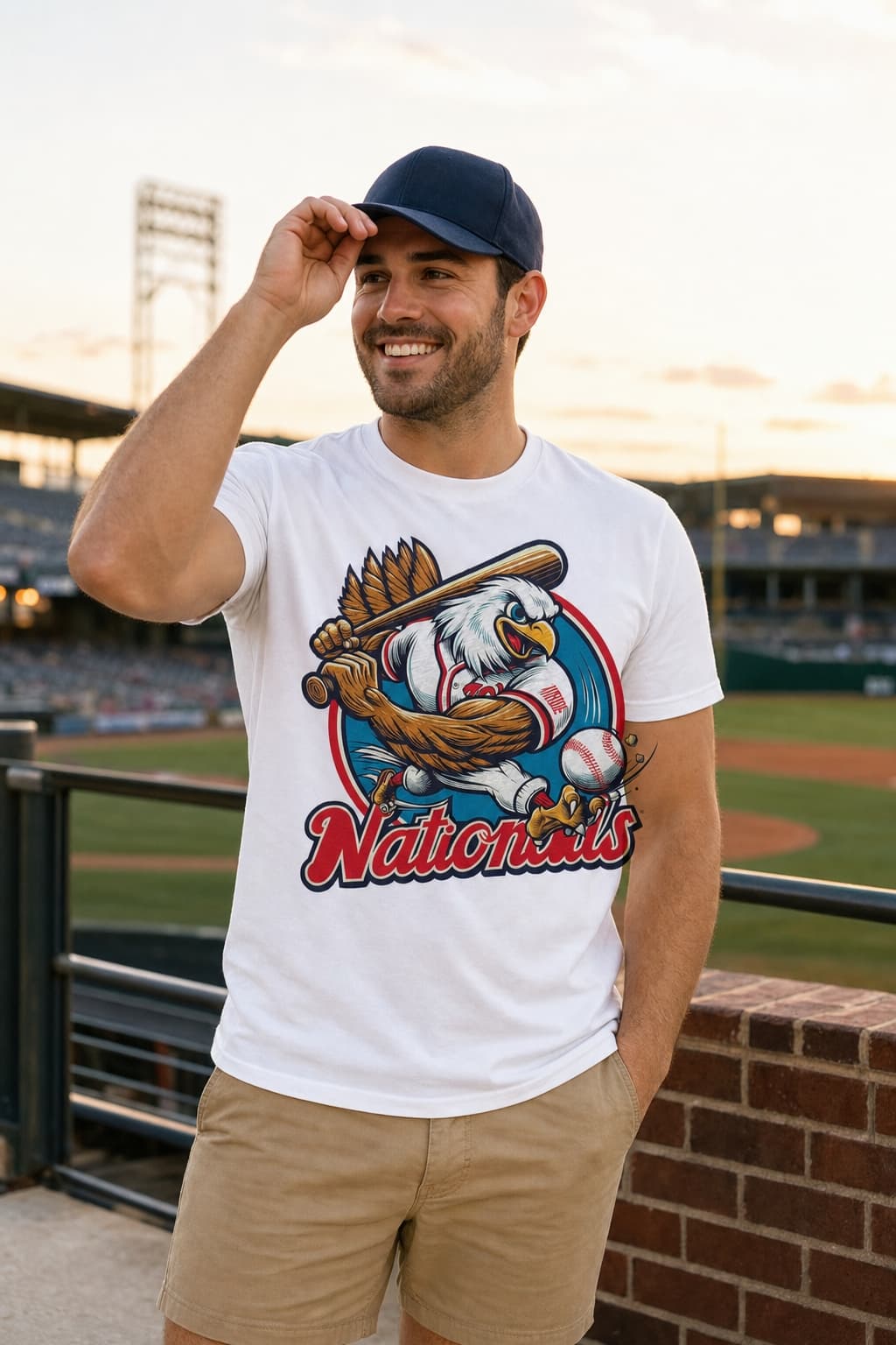 Washington Nationals Retro Baseball Mascot Mania 1998 Artwork Shirt