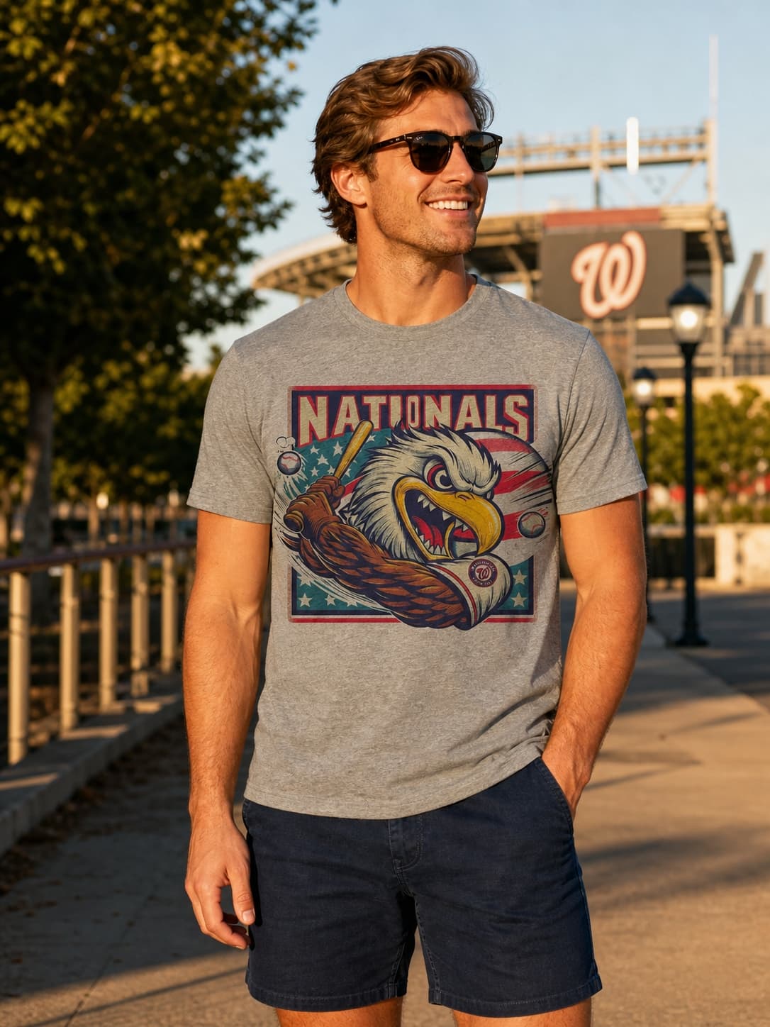 Washington Nationals Retro Baseball Mascot Mania 1999 Artwork Shirt